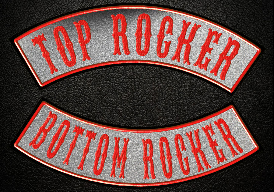 Bottom Top Rocker FREE NAMETAG, Embroidered Patch, Custom Embroidered,  Custom Embroidery, Motorcycle Patch, Backpatch, Personalized Patch, 